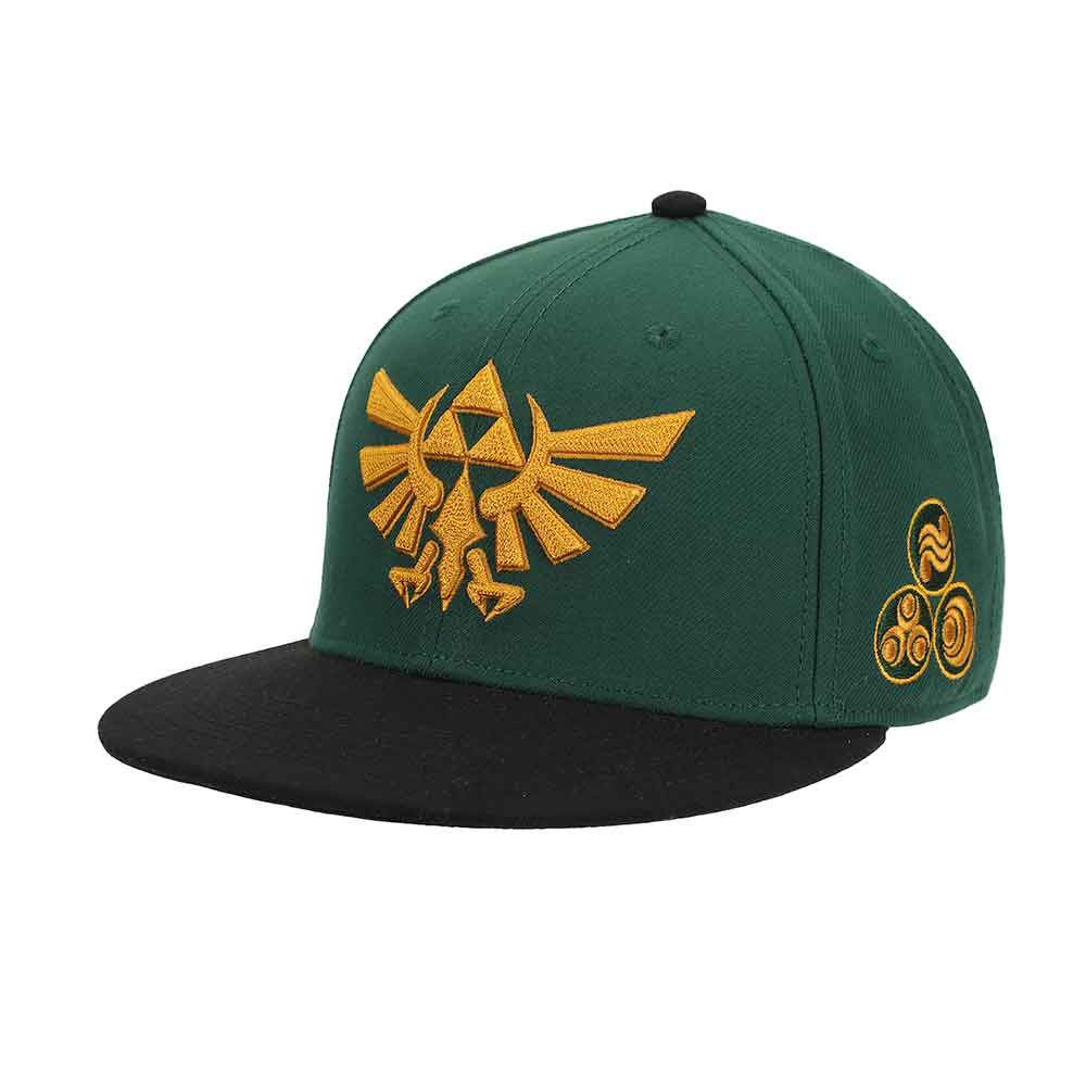Zelda Hyrule Crest Embroidered Flat Bill Snapback